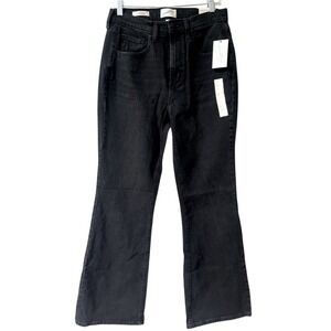Universal Thread High Rise Flare Jeans Womens 8 Black Denim Stretchy NWT